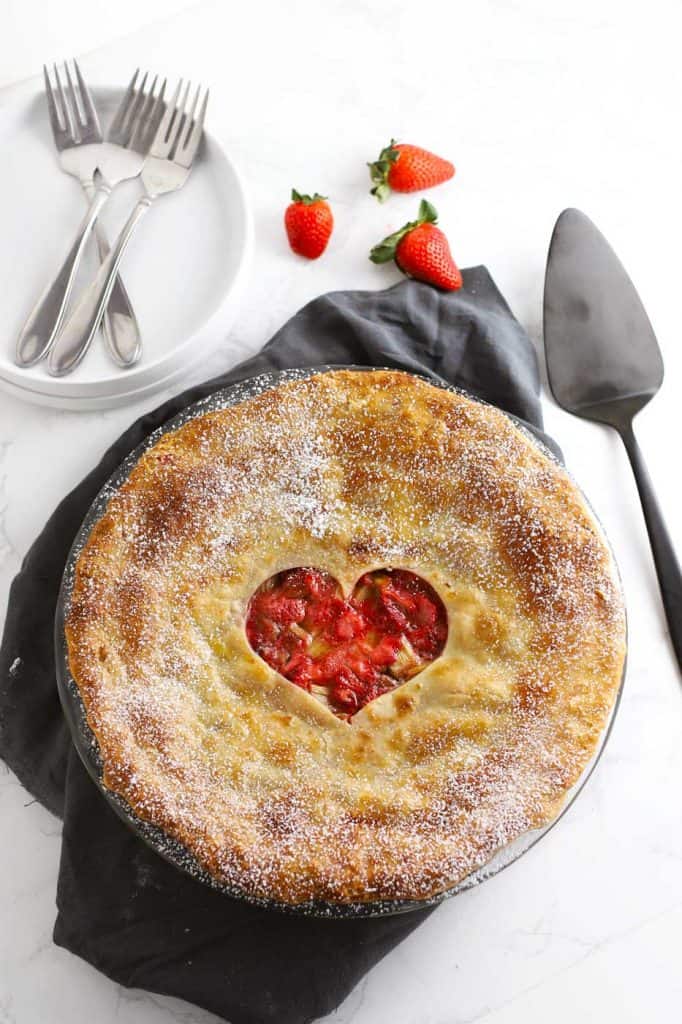 Easy Strawberry Rhubarb Pie - Zested Lemon