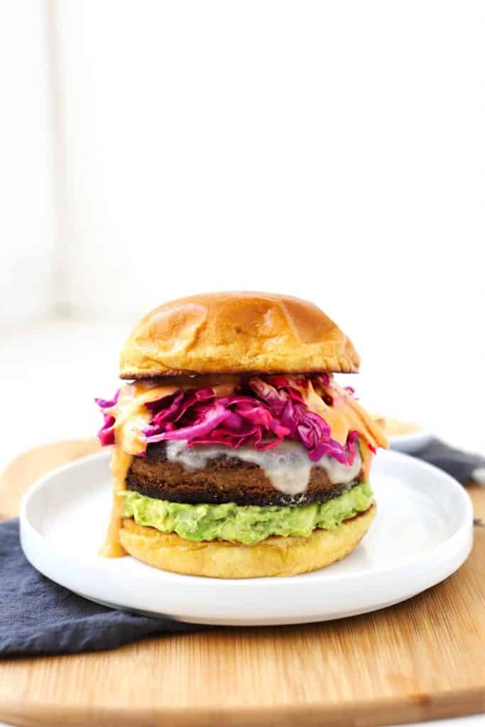 Black Bean Veggie Burger With Chipotle Aioli Zested Lemon