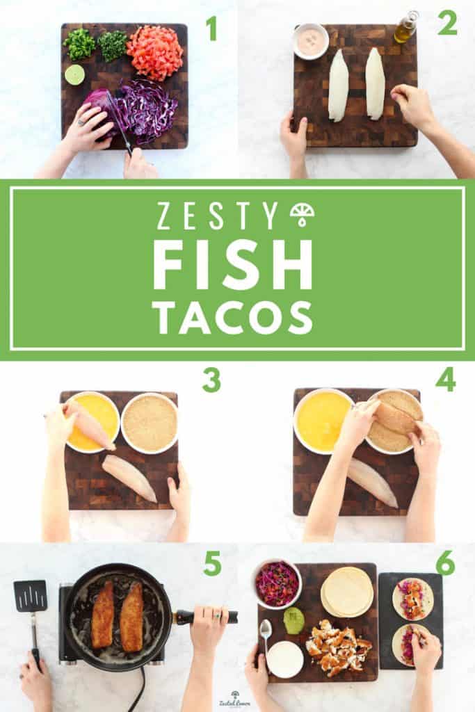 Instructions to make crispy fish taco recipe.