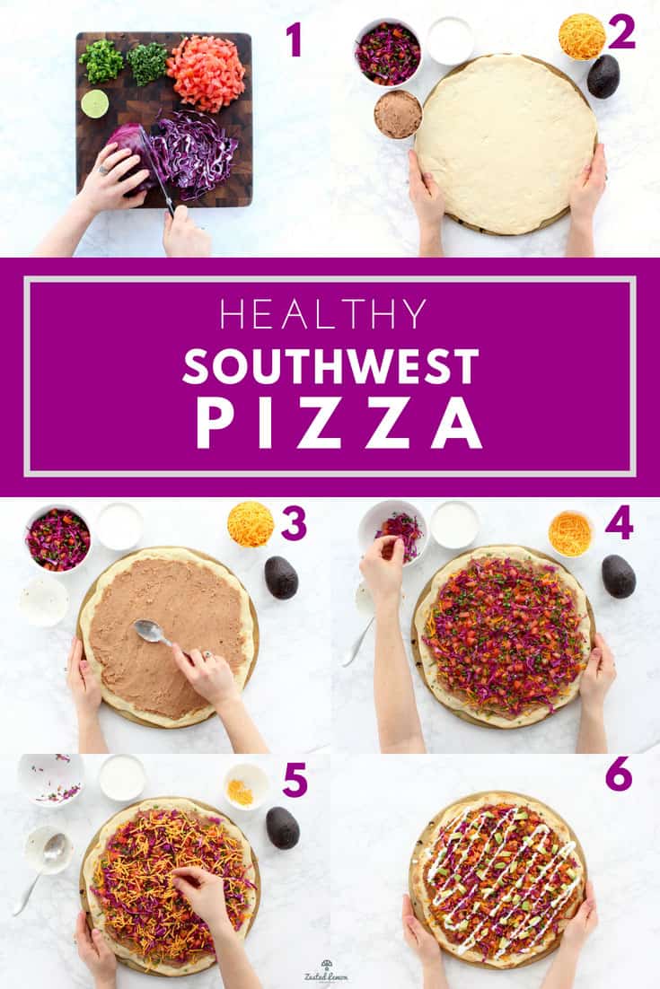 Instructions to make southwest pizza recipe.