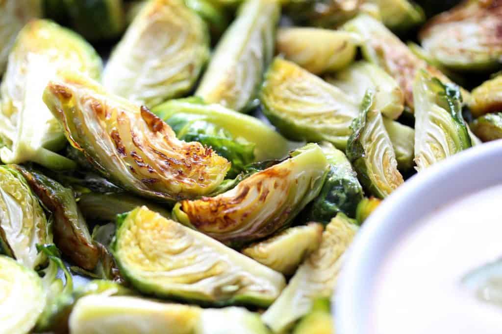 Roasted Brussels sprouts.